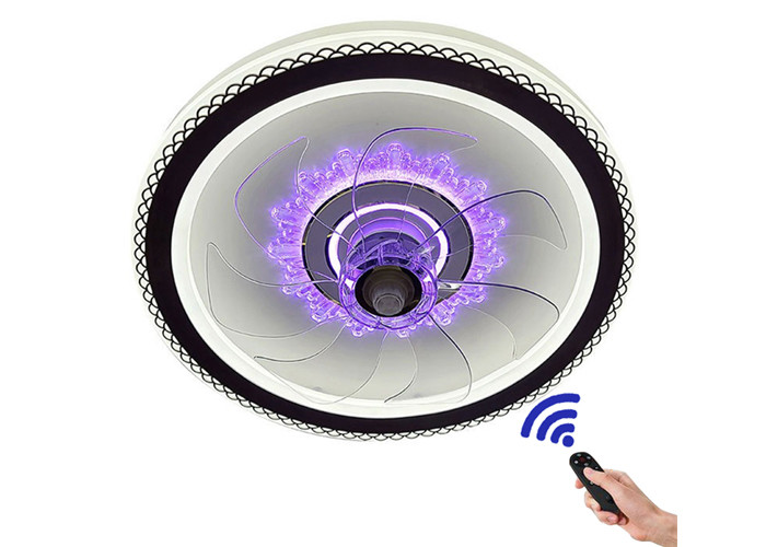 China AC220v Round Remote Control Ceiling Fan Light D500*H150MM on sale