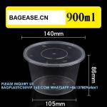 900ml Microwave Plastic Food Packaging Meal Prep Containers,Lunch Box Plastic