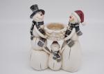 Winter Season Polyresin Crafts Christmas Figurines Decorations Candle Holder