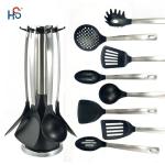 Non-Stick 7PCS Nylon Kitchen Utensils with Stainless Steel Handle