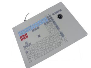 China Ruggedized Trackball Industrial Membrane Keyboard Water Proof and Scratch Proof factory