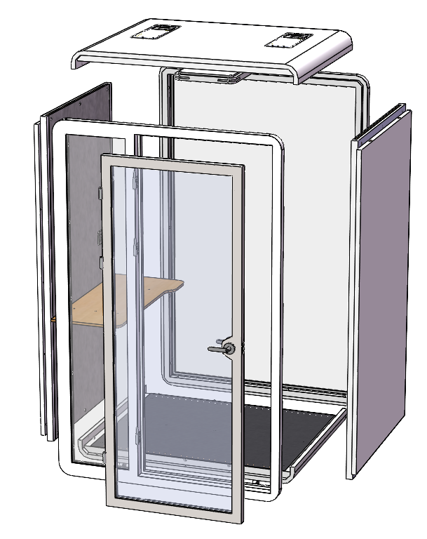 Modern Soundproof Sleep Pod with 25-50 dB Noise Reduction and 5-Year Warranty