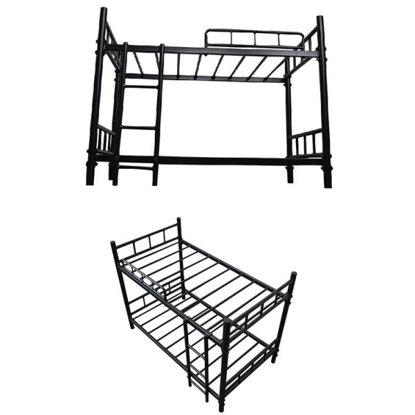 Twin Over Strong Metal Bunk Beds , Metal Twin Bunk Beds Safety Guard Rails Flat