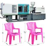 150 Bar Plastic Chair Injection Moulding Machine 4 Zone Heating