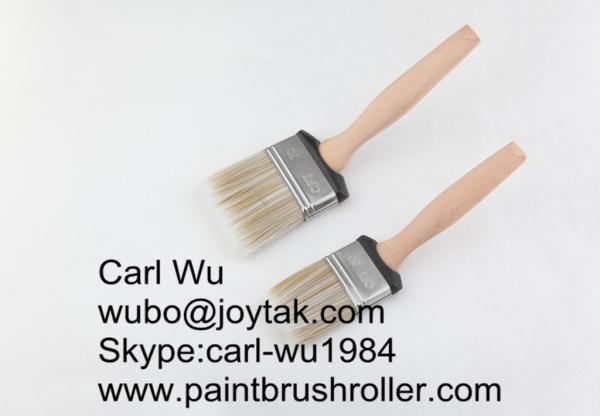 Natural bristle Chinese bristle synthetic mix 2 piece paint brush sets wood