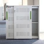 Knock Down Sliding Door Metal Filing Cabinets With Handle Lock