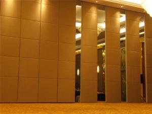 China Office Acoustic Room Dividers , Melamine Surface Sliding Movable Partition Wall factory