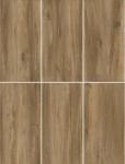 Dark Brown Wood Grain Matte Antique Finish Curatin Wall Porcelain Tile For