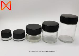 China Wax Recycled 4 Oz Glass Cosmetic Jars 60mm Diameter Plastic Cap Long Durable factory