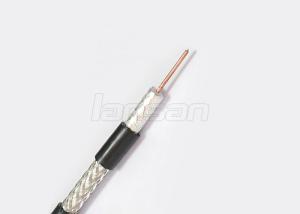 China Indoor Coaxial CCTV Cable , RG6 Bare Copper Coaxial Cable 60% Braiding Coverage factory