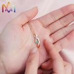 Engravable Stainless Steel Necklace With Birthstone Inlayed Pendant