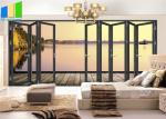 Soundproof Sliding Exterior Commercial Glass Folding Door For Balcony