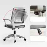 Porosity-Specific Lumbar Release Mesh Chair Reversible Armrest Office Chair for