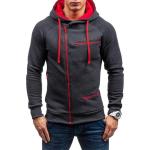 Fleece Jackets Mens Oversized Pullover Hoodie Solid Color Sports Jacket With