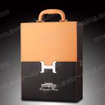 Leather OEM Wine Glass Packaging Boxes For Spirits