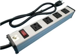 China Metal 4 Way Multi Outlet Power Strip With On Off Switch For Workshop / Office factory