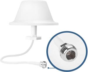China N Female White RG58 Cable 700MHz-2700MHz 5dBi Ceiling Antenna For Repeater factory