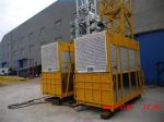 Floor / Sliding Door Construction Hoist Elevator Single Or Double Cages