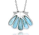 925 Sterling Larimar Silver Jewelry Gifts Fishhook Boat Anchor Charm Pendant