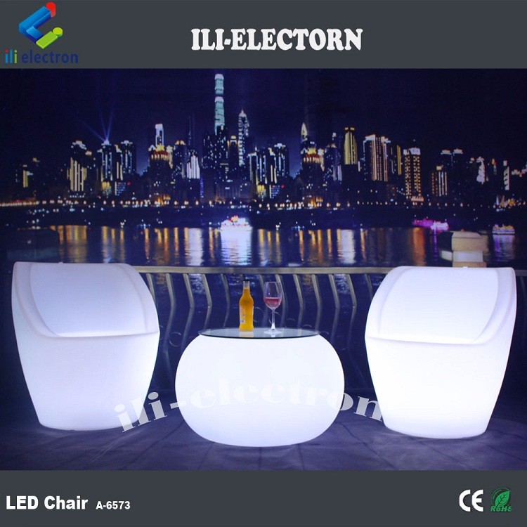 Rechargeable LED Glow Furniture Chair Waterproof For Event Night Club