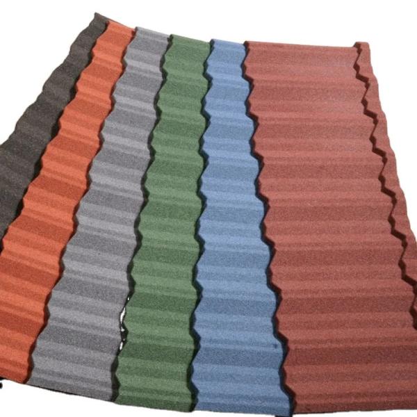 Beautiful Appearance 0.40mm AZ70 1250X370mm Stone Coated Metal Tile Long