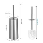 Cat Dogs Stainless Steel Toilet Brush Holder Set Bathroom Clean Tool