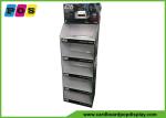Five Shelves Cardboard Retail Display , 7 Inch LCD Screen Shop Display Stands