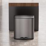Foot Pedal Stainless Steel Indoor Household Kitchen Recycle Bins Waste Bin Trash