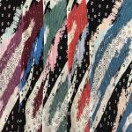 Floral Dots Geometric Print Crepe Woven Fabric Tie Dye 250gsm For Garment