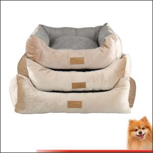 China luxury dog bed free shipping Stripes short plush pet bed china factory factory