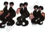 Body Wave Virgin Human Hair Extensions Natural Black / Brown Color