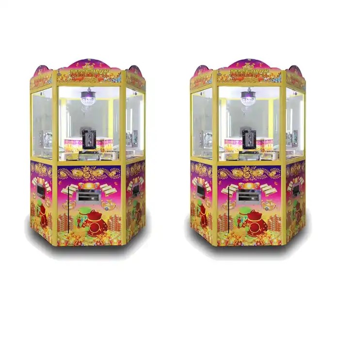 6 Person Arcade Game Machine Jackpot Token Penny Coin Pusher 220V