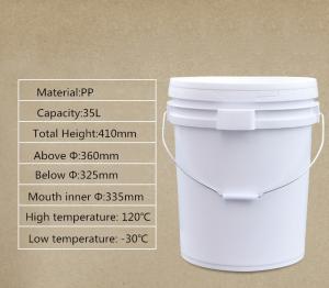 China Transparent Round Pail for Children Toys Packing 35L 7 Gallon Recycled Plastic Bucket factory