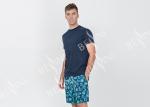 Round Neck Men'S Cotton Short Pajama Sets , Mens Luxury Nightwear Summer Style