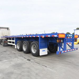 China Container Transport  3 Axle 80T Airbag 53ft Flatbed Trailer on sale