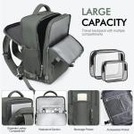 Casual Carry On Luggage Bag Olive Green Duffel Travel Bag With USB Charging Port