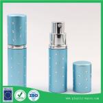 10 ml perfume bottle travel bottle spray style outside is aluminum in blue
