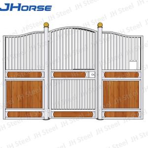 China Powder Coated Horse Stall Panels , Horse Barn Stalls Steel Pipe Material factory