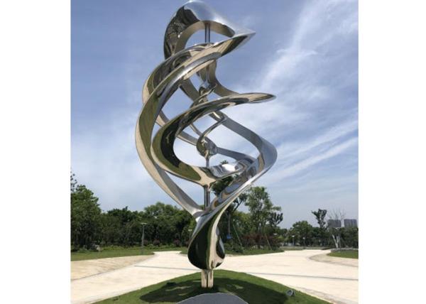 Custom Modern Metal Outdoor Art Sculpture Stainless Steel Mirror Polished For