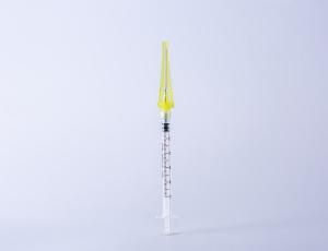China Luer Lock Type 1ml Disposable Safety Syringe With 16G-30G Needle factory