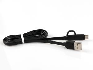 China Popular items new design 2 in 1 micro&amp;type c usb charger for smartphone factory