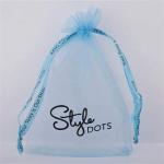 Custom Logo Printed Solid Organza Drawstring Dust Bag Mesh Gift Pouch