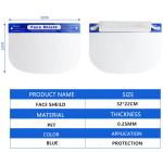 33*22cm Clear Plastic Face Shield Anti Scratch Transparant Color PET Sheet