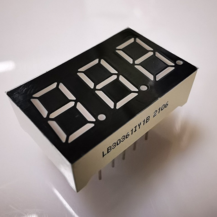 China 7 Segment 3 Digit 9.2mm Super Bright Amber LED Display Common Anode for Panel Meter on sale