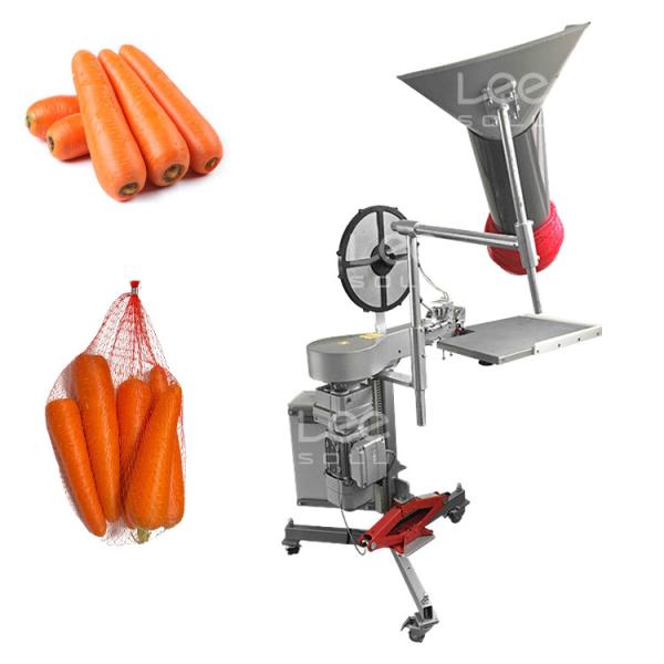 Semi Automatic Carrot Net Bag Packing Machine Garlic Onion Ginger Net Bag