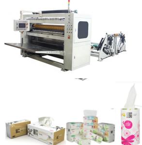 China Interfold V Fold Soft Facial Tissue Embossing Folding Machine 10KW factory