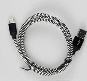 China 1 Foot Usb C Data Transfer Cable Nylon Braided Charging Grey Color Durable factory