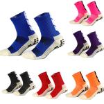 Colorful Crew Padded Non Slip Soccer Socks Grip Anti Slip Football Socks