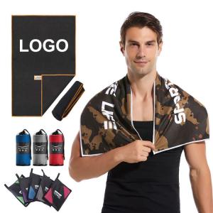 China Sports Microfiber Gym Towel Custom Printed Towel for Sweat Absorption and Fitness factory