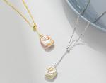 Baroque Pearl Necklace Pink Cultured Baroque Irregular Freshwater Pearl Choker